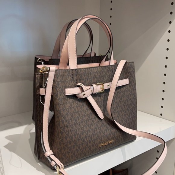 Michael Kors Handbags - Michael Kors Emilia Large Satchel Powder Blush